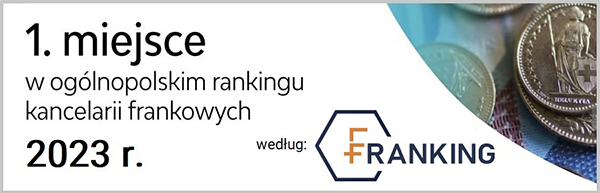 1. miejsce w rankingu kancelarii frankowych - Kancelaria KPPP